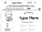 Boy with Mayflower - Editable Name Booklet w/ Beginning Le