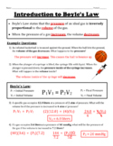 Boyle's Law and Charles' Law -- Notes and Worksheet Set