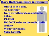 Boy's Bathroom Etiquette Sign