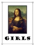 Boys & Girls Bathroom Door Signs for Art Class