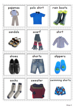 Clothing Unit, Boys and Girls Clothes Flashcards, Pecs by Angie S