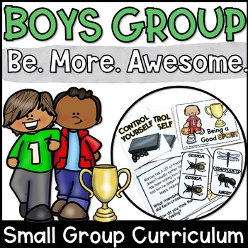 Preview of Boys Group Counseling Curriculum for Coping, Social Skills, and Self-Control
