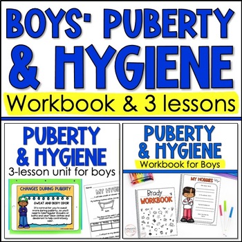 Preview of Boys' Puberty & Hygiene Lessons & Workbook 4th, 5th, 6th Health & Family Life