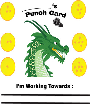 Preview of Boys Punch Card Behavior Management
