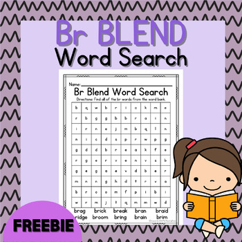 Br Blend Word Search FREEBIE by The TeachingTrove | TPT
