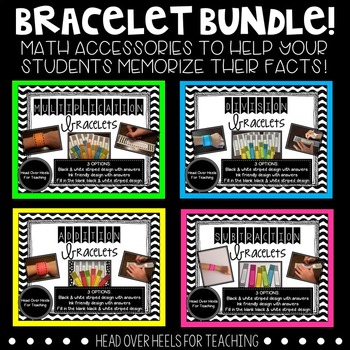 Preview of Bracelet Bundle! {Multiplication, Division, Addition, Subtraction Facts}