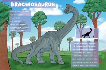 Preview of Brachiosaurus - Dinosaur Poster & Handout