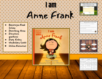 Preview of Brad Meltzer's - I am Anne Frank - Book Companion - 3rd or 4th Grade 