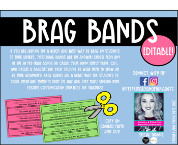 Preview of Brag Bands Positive Communication Home