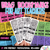 Brag Bookmarks Bulletin Board: 24 Editable Middle School A