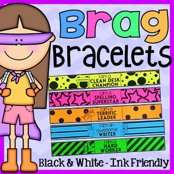 Preview of Brag Bracelets - Ink Friendly Black and White