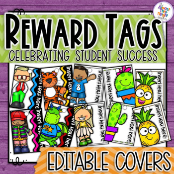 Preview of Reward Tag Covers - Editable Name Covers for your Students Reward Tags.