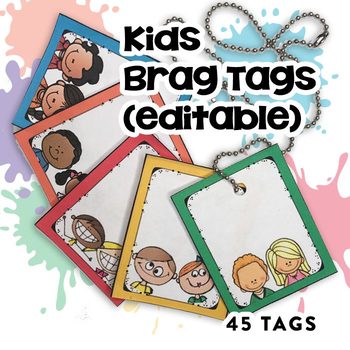 Preview of Brag Tags Editable (45 Templates!) - Rewards System for Behavior Management