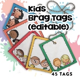 Brag Tags Editable (45 Templates!) - Rewards System for Be