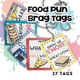 Brag Tags:  Food Puns | Digital Stickers | Distance Learning