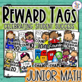 Reward Tags - Math tags for your Kindergarten/1st Grade Classroom