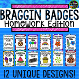 Homework Incentive Braggin Badges | Reward Tags