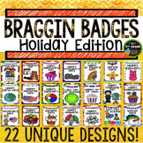 Holidays Through the Year Braggin Badges | Reward Tags