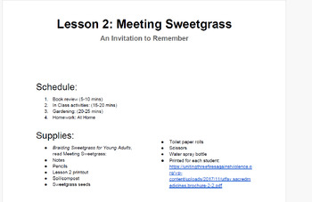 Preview of Braiding Sweetgrass Questions and Activities