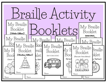 Preview of Braille Activity Booklets (13 included!)