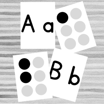 Preview of Braille Alphabet Flash Cards for Low Vision Braille Learners CVI