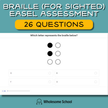 Preview of Braille Alphabet (for sighted) | Easel Assessment