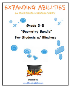 Preview of Braille, Gr 3 - 5 Math Bundle CCS: Geometry for Students with Blindness