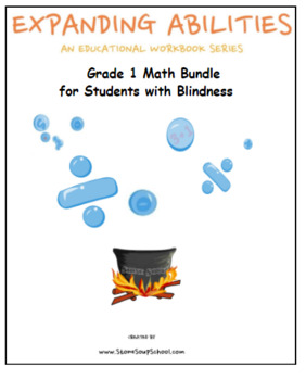 Preview of Braille, Grade 1, CCS: Math Bundle: Geo, Alg, M&D and Base 1 for Blindness