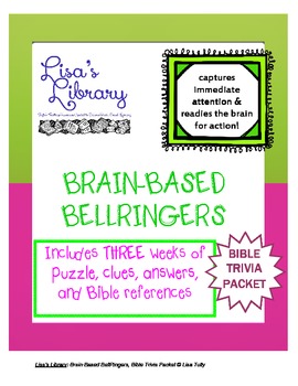 Preview of Brain Based BellRingers Bible Trivia Packet - 5-Minute Class Openers