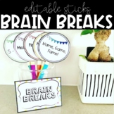 Brain Break Sticks (EDITABLE!)