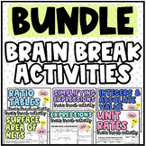 Brain Break Activities BUNDLE | 6th Grade Math