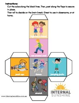 Brain Break Activities Cube by sundas rehman | TPT