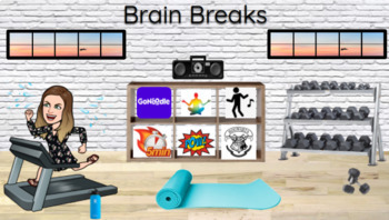 Preview of Brain Break Bitmoji Classroom for Remote Learning 