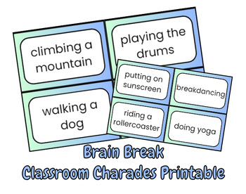 Preview of Brain Break Classroom Charades