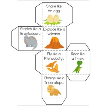 Brain Break: Roll-A-Rawr Dinosaur Dice Activity Chart