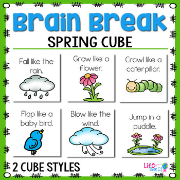 Preview of Brain Break Cube | Spring Theme