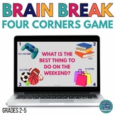 Brain Break Four Corners Game for Elementary 