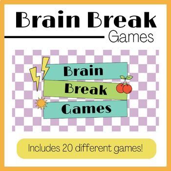 Preview of Brain Break Game Ideas | Indoor Recess Games | Morning Meeting Games