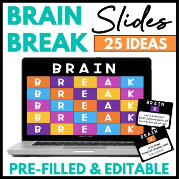 Preview of Brain Break Activity Slides for Classroom Management & Test Prep 