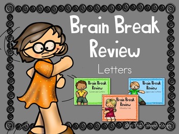 Preview of Brain Break Review Uppercase and Lowercase Letter Slideshow