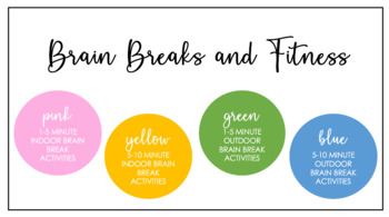 Preview of Brain Break & Fitness Task Cards