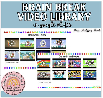Preview of Brain Break - Video Library