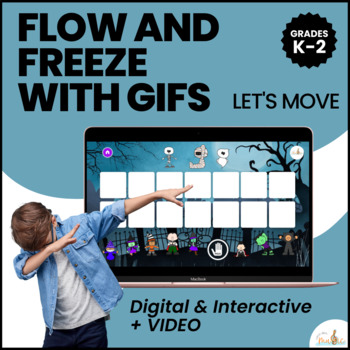 Preview of Brain Break with GIFS Halloween Flow and Freeze. Movement Activity. Beat / Meter