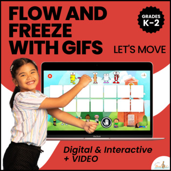 Preview of Brain Break with GIFS - School Days Flow and Freeze - Movement Activity - Beat