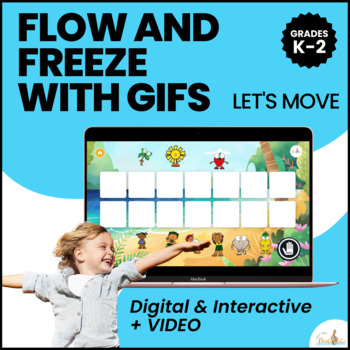 Preview of Brain Break with GIFS - Summer Flow and Freeze - Movement Activity - Beat