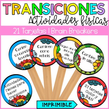 Preview of Brain Breakers in Spanish | Actividades Físicas para Hacer Transiciones