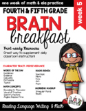 Brain Breakfast SET ONE Week 5: Math & ELA Morning Work: G