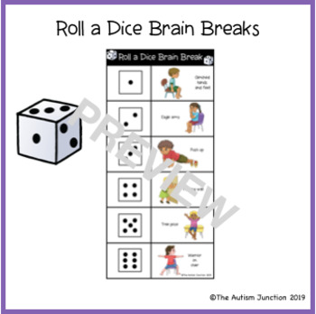 Brain Break: Roll-A-Rawr Dinosaur Dice Activity Chart