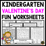 Kindergarten Valentine's Day Fun Packet Early Finishers Wo