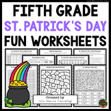 5th Grade St Patrick's Day Fun Packet Early Fast Finishers